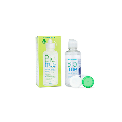 Bausch & Lomb Bio True 120ml Contact Lens Solution left side Bausch & Lomb Bio True 120ml Contact Lens Solution left side