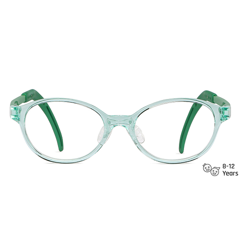 Hooper Screen Glasses Blue-Block Kids Computer Glasses: Green Transparent Full Rim Oval Kids  8-12 yrs  Lenskart Junior LKJ E10067CE-C3 right side