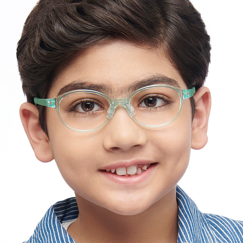 Hooper Screen Glasses Blue-Block Kids Computer Glasses: Green Transparent Full Rim Oval Kids 8-12 yrs Lenskart Junior LKJ E10067CE-C3 left side Hooper Screen Glasses Blue-Block Kids Computer Glasses: Green Transparent Full Rim Oval Kids 8-12 yrs Lenskart Junior LKJ E10067CE-C3 left side