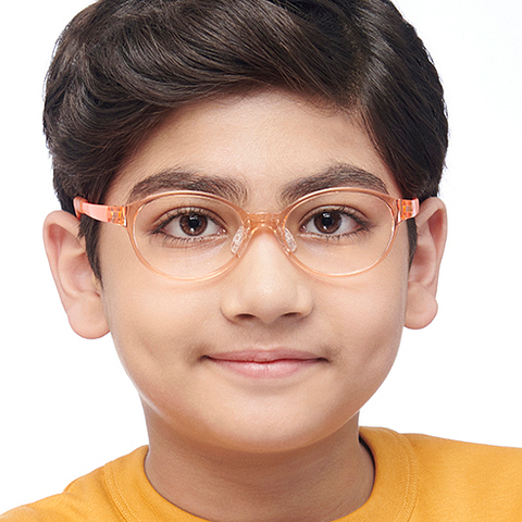 Hooper Screen Glasses Blue-Block Kids Computer Glasses: Orange Transparent Full Rim Oval Kids 8-12 yrs Lenskart Junior LKJ E10067CE-C4 right side Hooper Screen Glasses Blue-Block Kids Computer Glasses: Orange Transparent Full Rim Oval Kids 8-12 yrs Lenskart Junior LKJ E10067CE-C4 right side