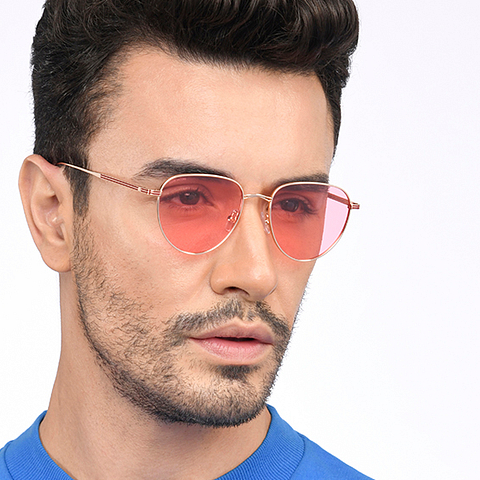 John Jacobs Gold Full Rim Round left side John Jacobs Gold Full Rim Round left side