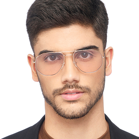 John Jacobs Online Gold Full Rim Aviator left side John Jacobs Online Gold Full Rim Aviator left side