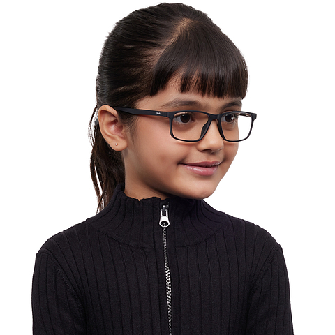 Hooper Screen Glasses Kids Glasses: Black Black Full Rim Rectangle Kids 5-8 yrs Hooper LK D16259 C1 left side Hooper Screen Glasses Kids Glasses: Black Black Full Rim Rectangle Kids 5-8 yrs Hooper LK D16259 C1 left side