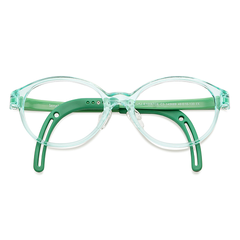 Hooper Screen Glasses Blue-Block Kids Computer Glasses: Green Transparent Full Rim Oval Kids 8-12 yrs Lenskart Junior LKJ E10067CE-C3 left side Hooper Screen Glasses Blue-Block Kids Computer Glasses: Green Transparent Full Rim Oval Kids 8-12 yrs Lenskart Junior LKJ E10067CE-C3 left side