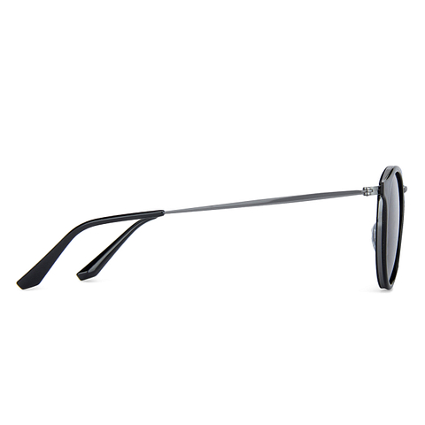 Vincent Chase Polarized Light Gray Full Rim Round left side Vincent Chase Polarized Light Gray Full Rim Round left side